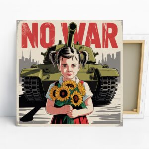 No War Sunflower Art