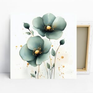 Elegant Poppy Art, Canvas or Poster, Contempora...