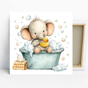 Elephant Bath Time Art