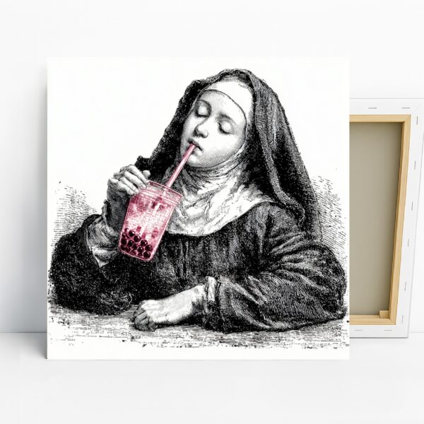 Nun Bubble Tea Art