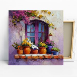 Vibrant Window Garden Art