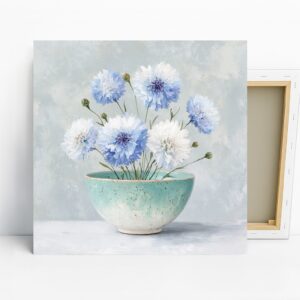 Blue Cornflower Art