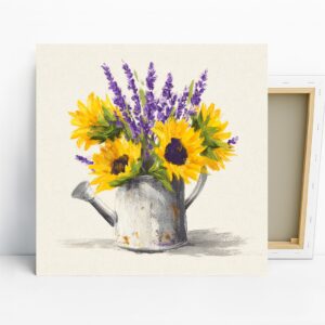 Sunflower Lavender Art
