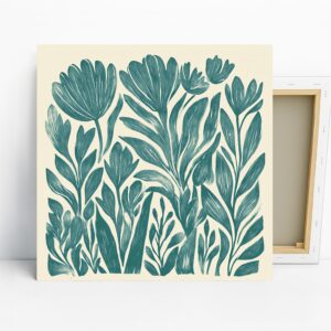 Teal Tulip Art