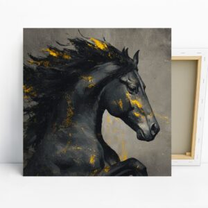 Horse Art, Canvas or Poster, Contemporary Minim...