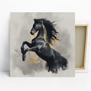Black Horse Art, Canvas or Poster, Contemporary...