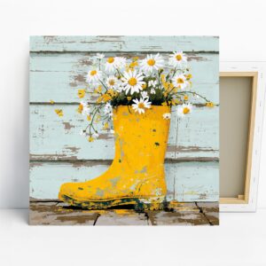 Yellow Rainboot Flower Art