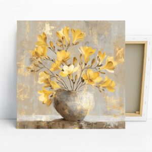 Golden Freesia Bouquet Art