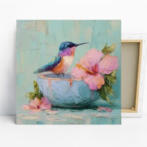 Hummingbird Hibiscus Art