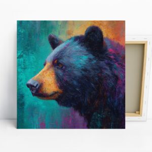Bear Art, Canvas or Poster, Contemporary Rustic...