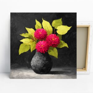 Dahlia Bouquet Art, Canvas or Poster, Floral Co...