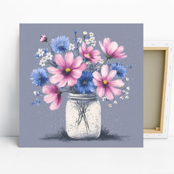 Mason Jar Flower Bouquet Art