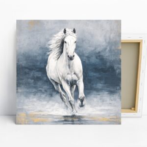 White Horse Art, Canvas or Poster, Contemporary...