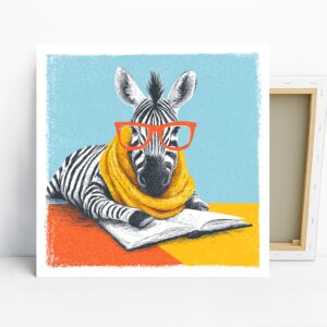 Zebra Reading Art