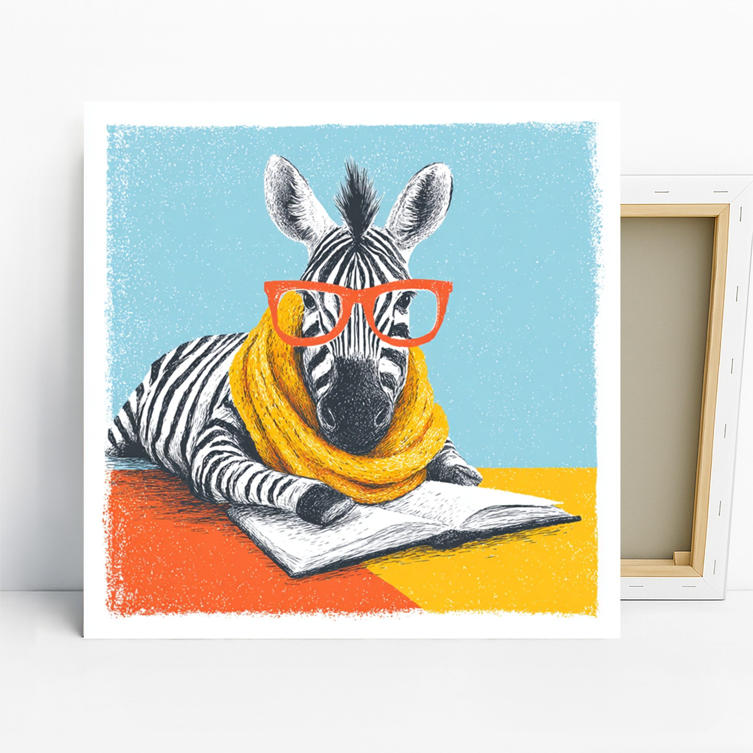 1.jpg Zebra Reading Art