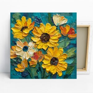 Sunflower Burst Art