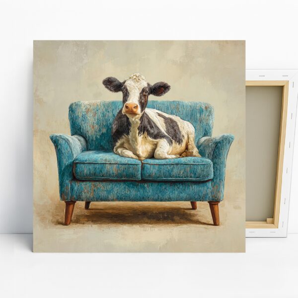 Cow on Couch Art