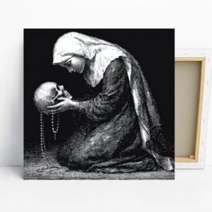Contemplative Skull Art