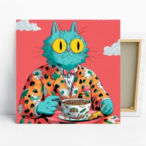 Cat Coffee Art, Canvas or Poster, Pop Art Whims...