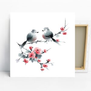 Bird Cherry Blossom Art