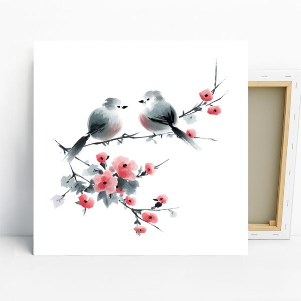 Bird Cherry Blossom Art