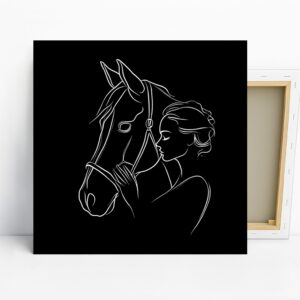 Horse and Rider Art, Canvas or Poster, Contempo...