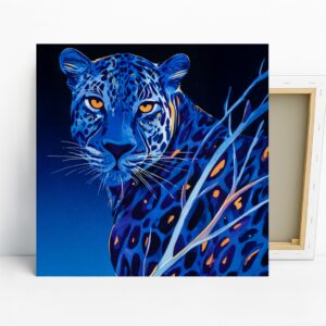 Blue Leopard Art