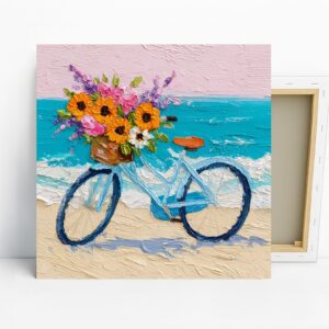 Beach Bicycle Art, Canvas or Poster, Impression...