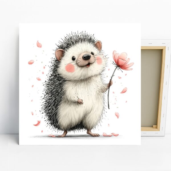 Hedgehog Flower Art
