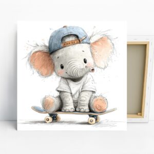 Elephant Skateboard Art