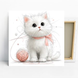 White Kitten Art