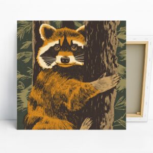 Raccoon Tree Art