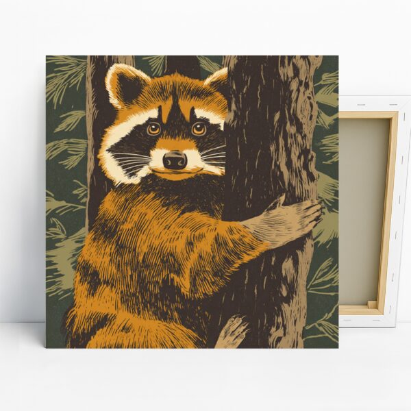 Raccoon Tree Art