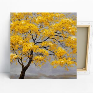 Golden Tree Art, Canvas or Poster, Nature Moder...