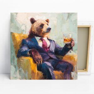 Bear Business Art, Canvas or Poster, Whimsical ...