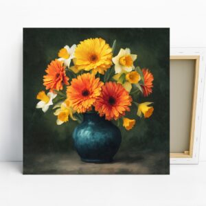 Gerbera Daffodil Bouquet Art