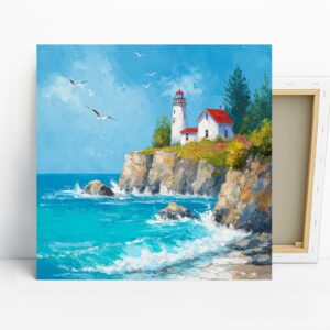Seagull Lighthouse Art