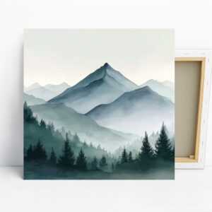 Misty Mountain Forest Art