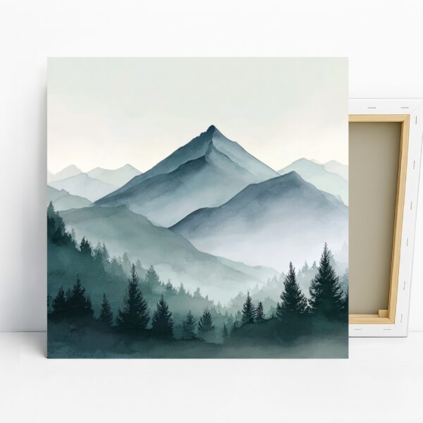 Misty Mountain Forest Art
