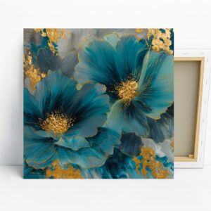 Teal Blossom Art