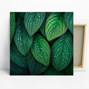 Dewy Leaf Close-up Art