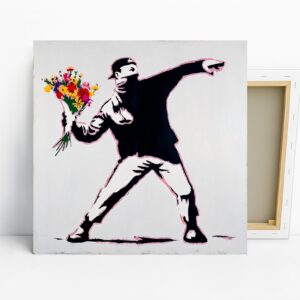 Flower Thrower Art, Canvas or Poster, Street Po...