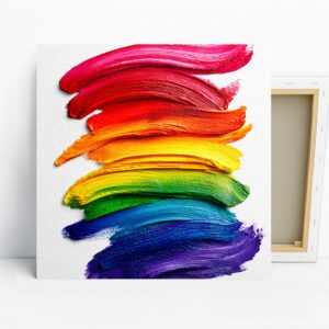 Rainbow Brushstrokes Art