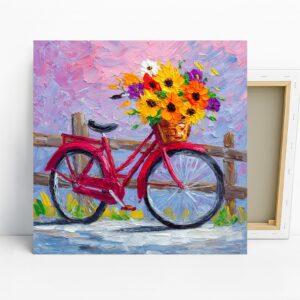 Bicycle Flower Basket Art