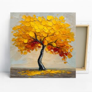 Golden Autumn Tree Art