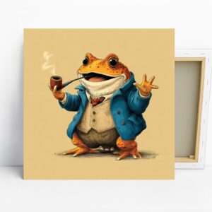 Gentleman Frog Art, Canvas or Poster, Whimsical...
