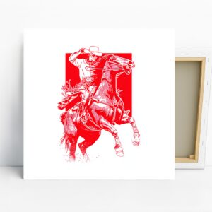 Cowboy Horse Riding Art