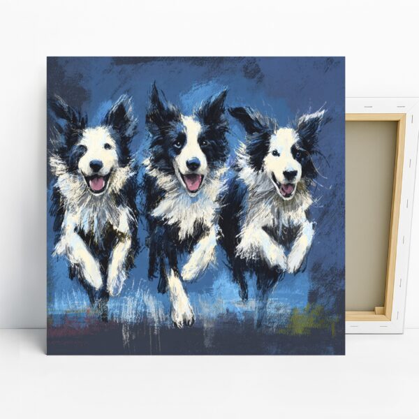 Border Collie Trio Art