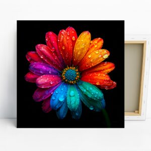 Rainbow Daisy Art