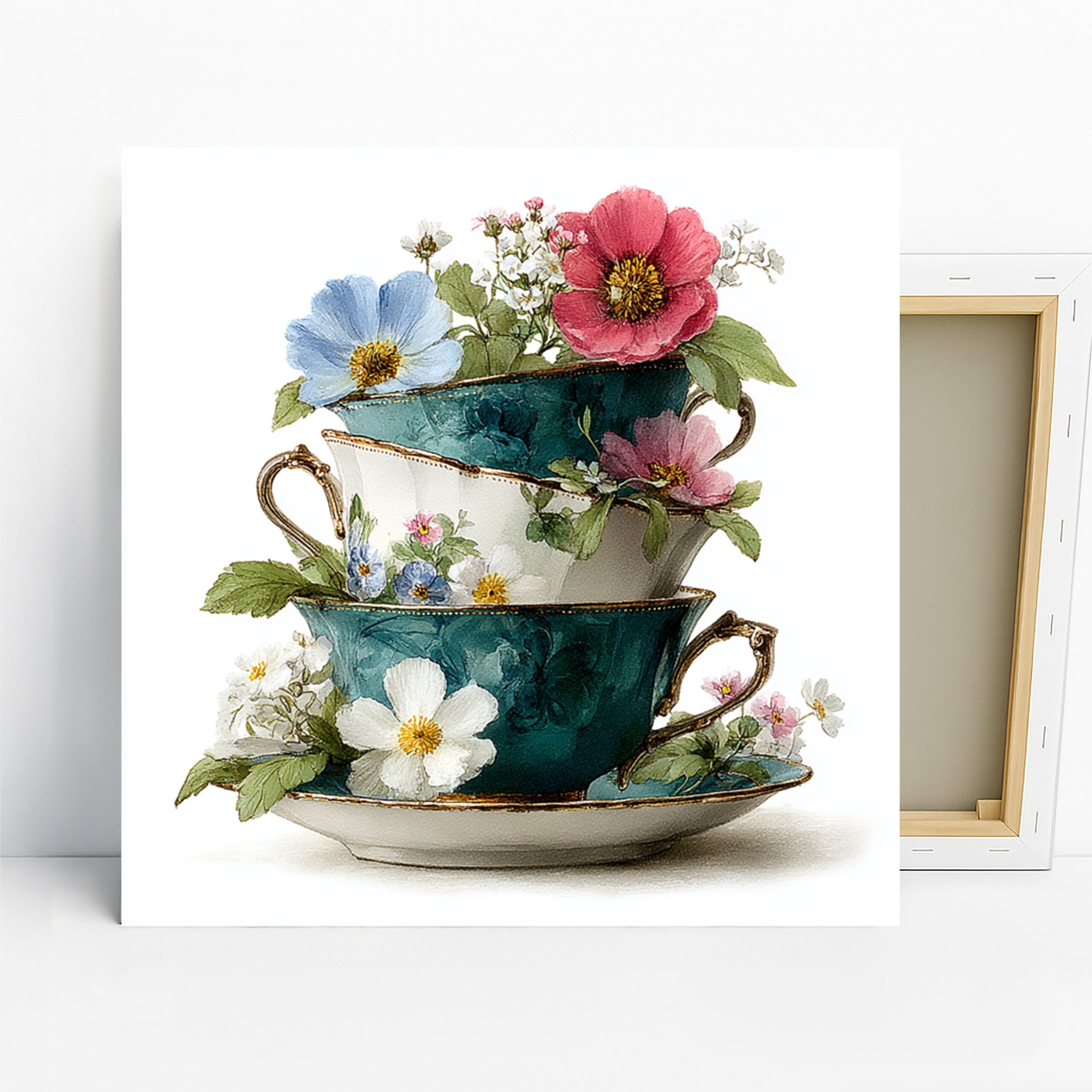 1.jpg Vintage Teacup Floral Art